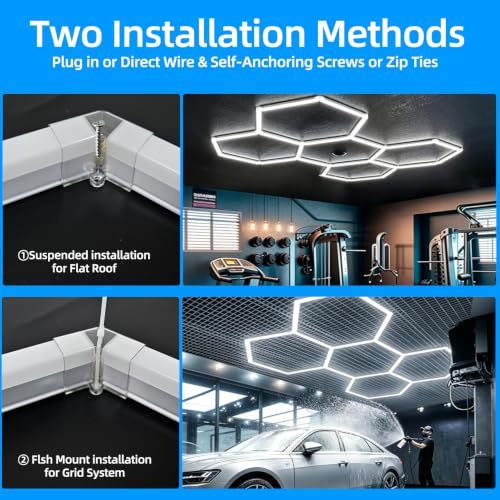 Hexagon Garage Lights 168W 21000LM