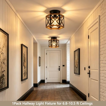 Farmhouse Semi Flush Mount Ceiling Light