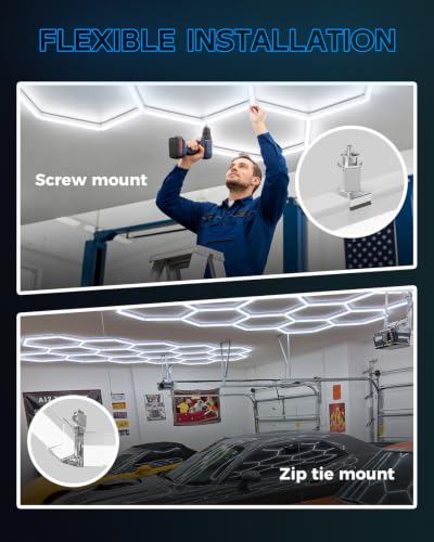 Hexagon Garage Lights