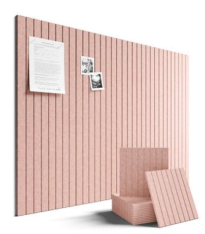 48" x 36" Large Felt Bulletin Board (Pink / Fine-stripe 12-pack)