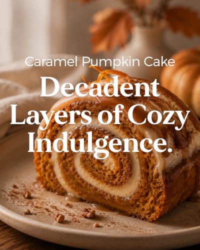 Caramel Pumpkin Cake Fall Candle 11.6Oz 70H Non (Medium Jar / CaramelPumpkinCake)