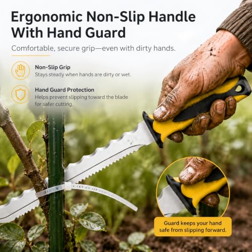 Double Side Serrated Insulation Knife (Yellow / 11 IN)