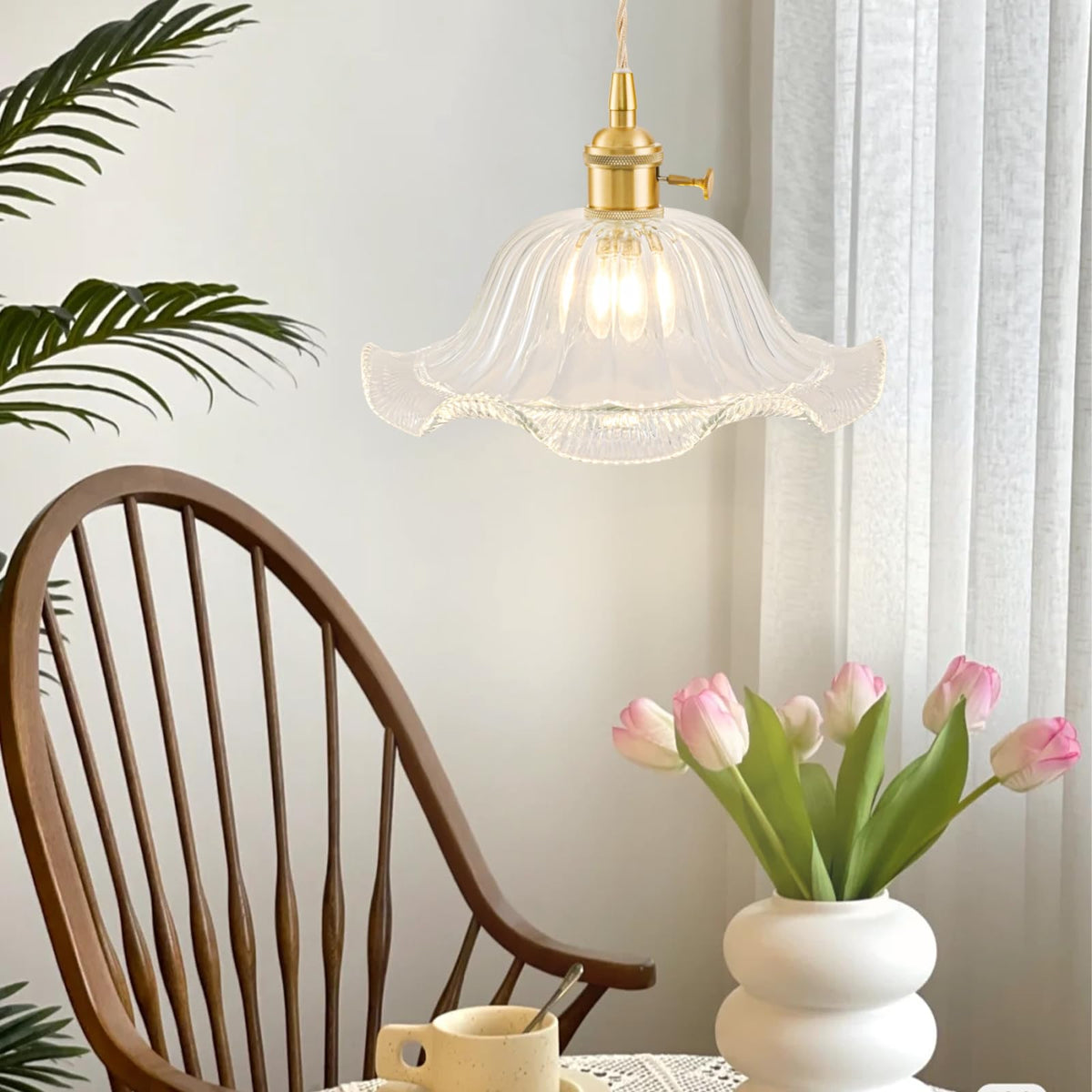 Vintage Pendant Lights Kitchen Island 2 Pack (Transparent 2PK)