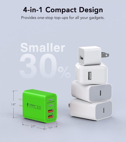 2 Pack USB C Charger (2Pack Green / 40W)