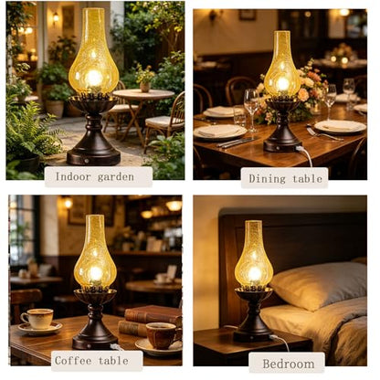 Farmhouse Rustic Touch with USB A+C Charging Ports Table Lamps (1-15 IN-USB)