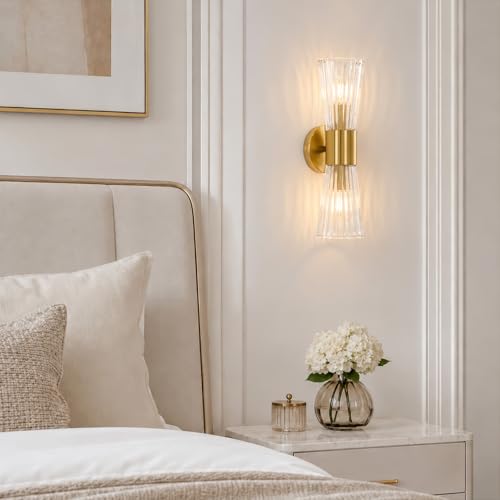 2 Light Glass Wall Sconce