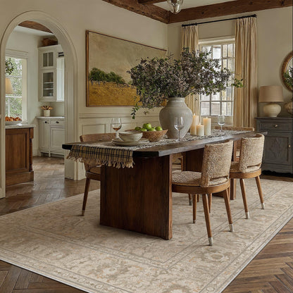 Area Rugs 5x7 Washable Rug Brown (Beige Brown / 5' x 7' (Rectangular))