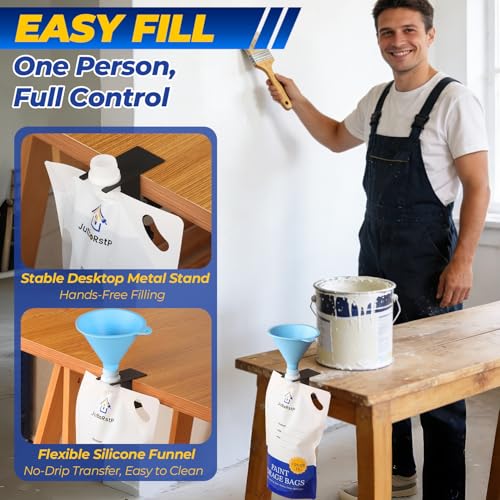 Paint Storage Bags with Funnel and Filler Clip