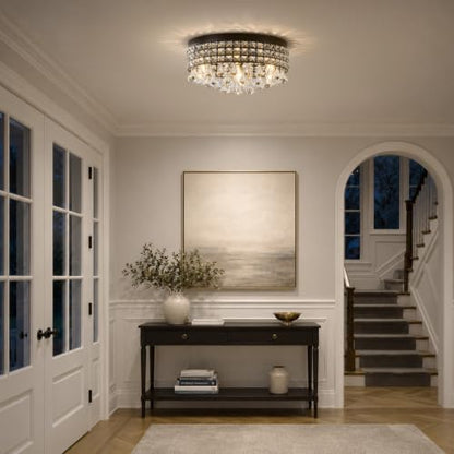 Crystal DomeFlushmount Chandelier