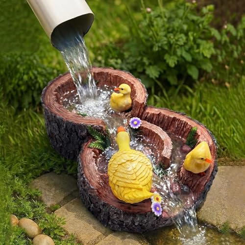 Turtles Gutter Downspout Splash Block Guards Diverter Rain Down Spout Drain Extension Covers Decorative Garden Statues Outdoor Decor for Yard Lawn Patio Frog