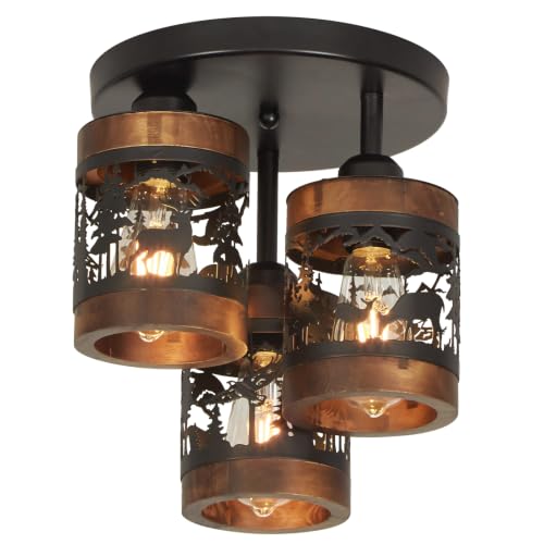Rustic Semi Flush Mount Ceiling Light