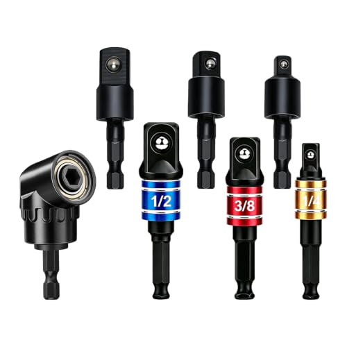 Flexible Drill Bit Extension and Right Angle Adapter Set