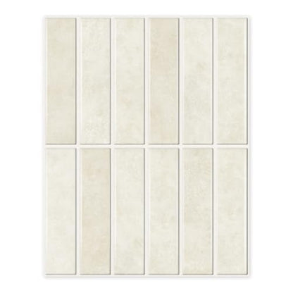 10 Sheet Peel and Stick Backsplash White Stick on Tile (Warm White)