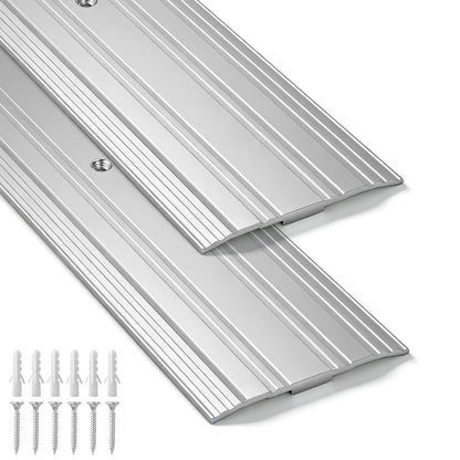 Sturdy Aluminum Door Threshold for Doorways (48''L x 6''W (2pcs) / Silver)