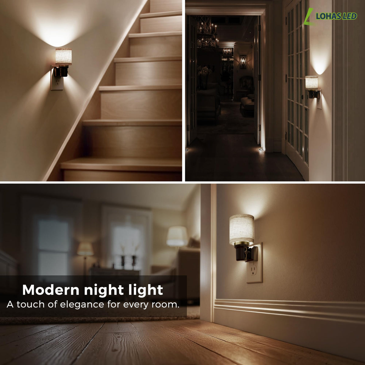 Night Lights Plug into Wall (Cylinder-5000K / 2 Pack)