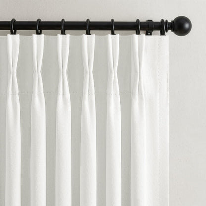 102 Inch Extra Long Curtains Solid White Blackout for Dining (Purewhite / 50"W x 102"L (Pack of 2))