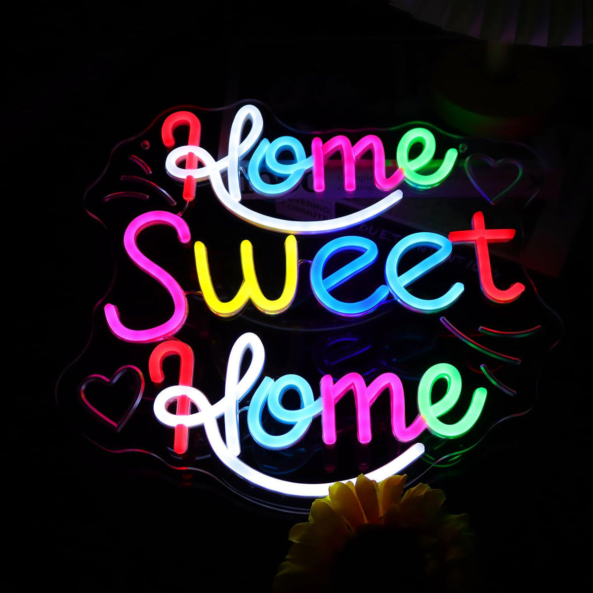 Home Sweet Home Neon Sign (Colorful-HM)