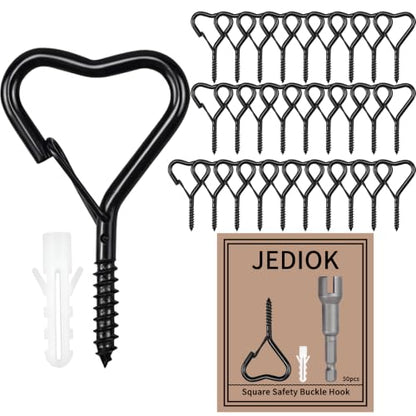 2.36IN Heart Shaped Screw Hooks for Hanging
