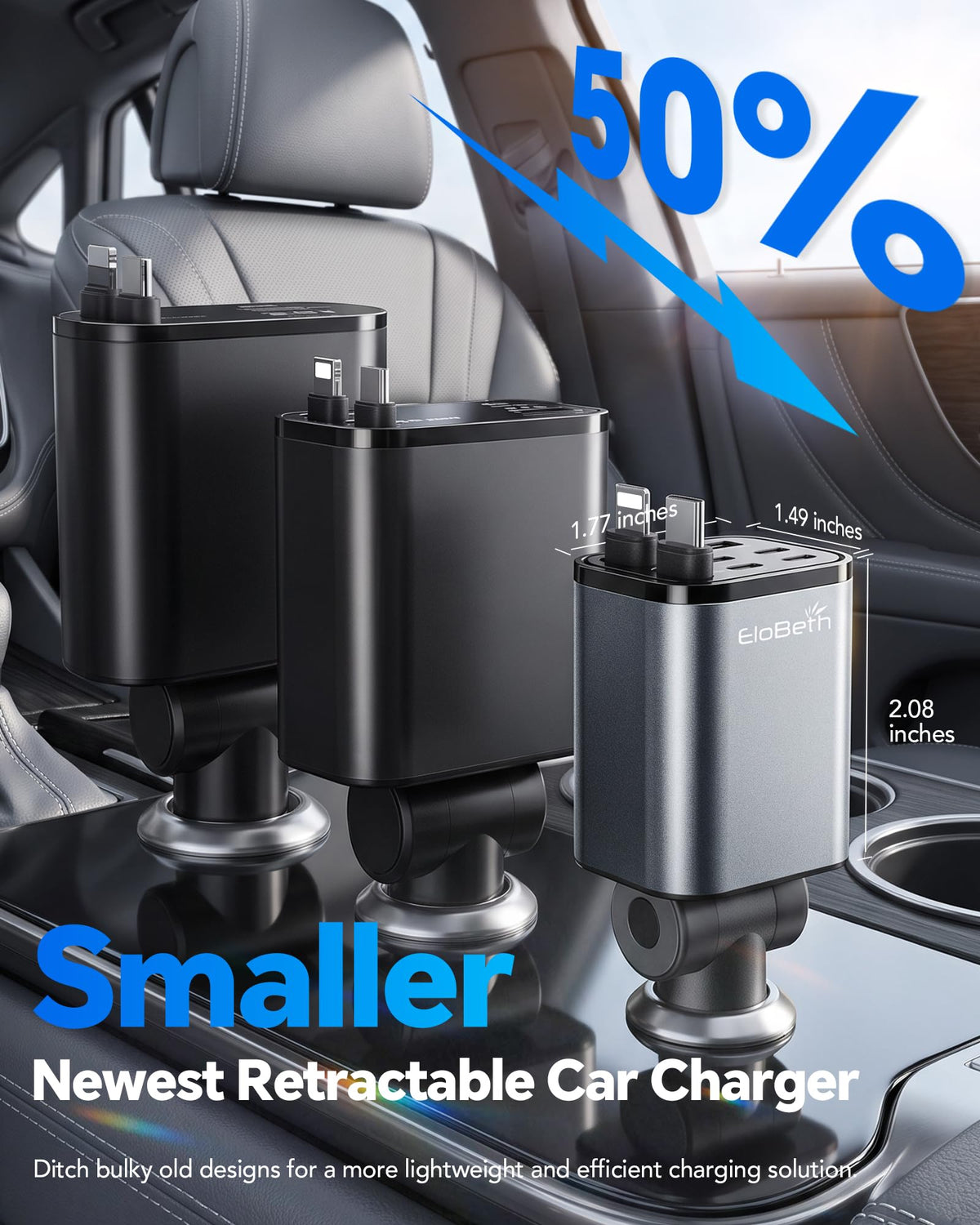 120W Retractable Car Charger