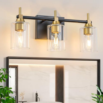 3 Light Modern Bathroom Vanity Light (3-light / Black-Gold)