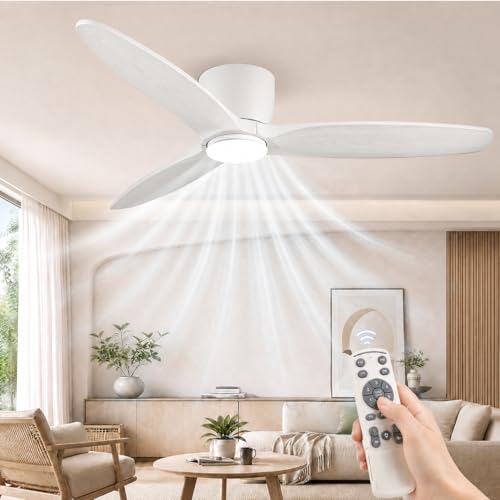 52" Wooden Ceiling Fan with Light