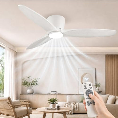 52" Wooden Ceiling Fan with Light