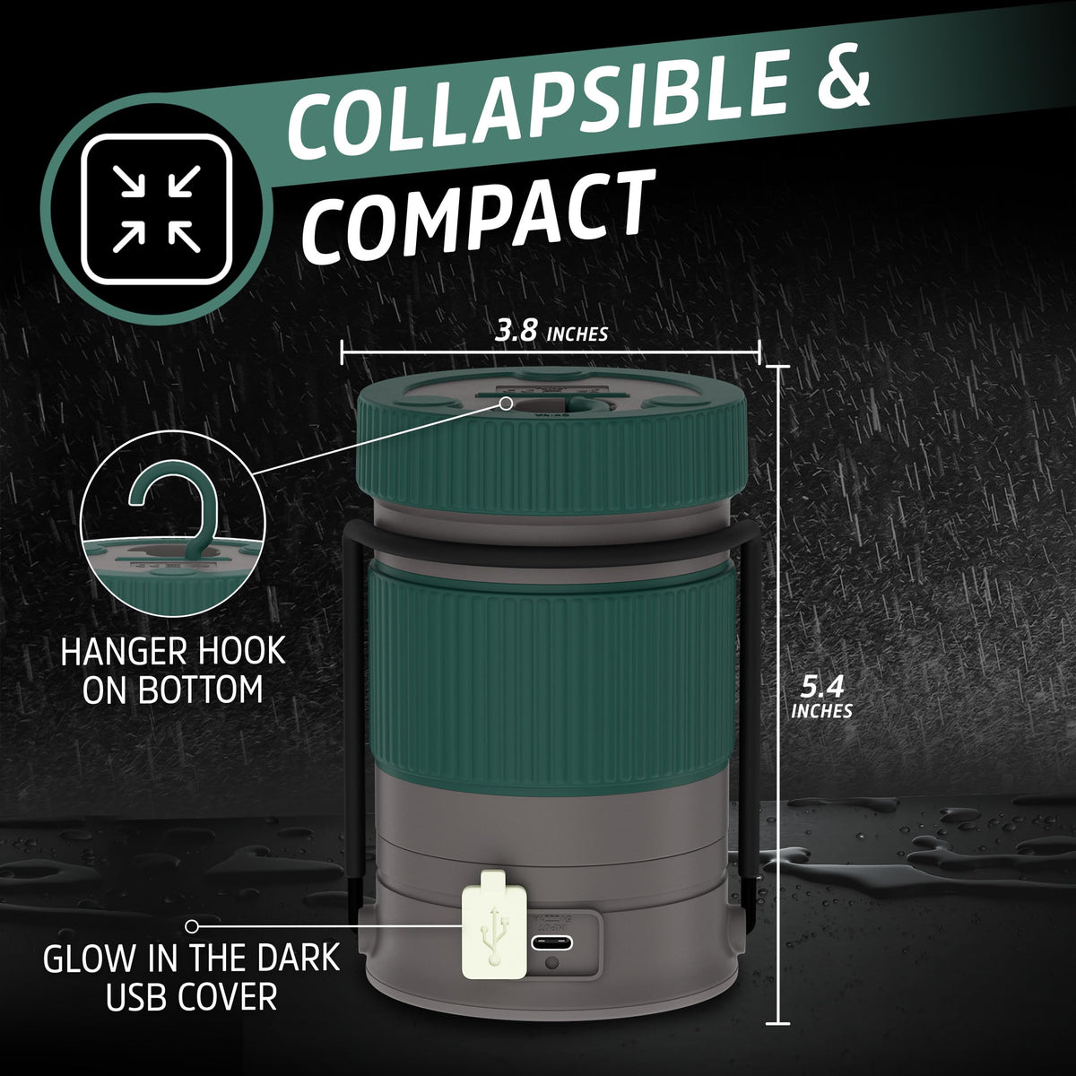 S 500 Hybrid Power Camping Lantern (1 Pack / 500 Lumens)