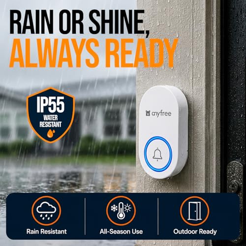 Self Powered Wireless Doorbell No Battery Needed