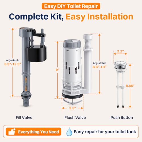 3" Dual Flush Valve Kit Fits for One