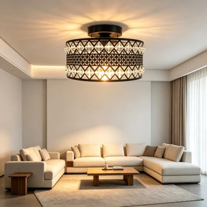 Crystal Ceiling Light Fixture (L)