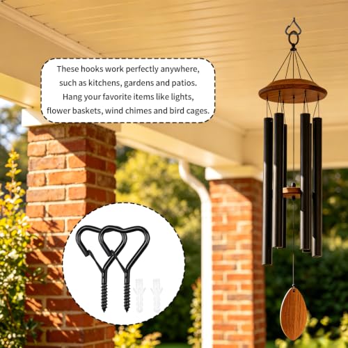 2.36IN Heart Shaped Screw Hooks for Hanging