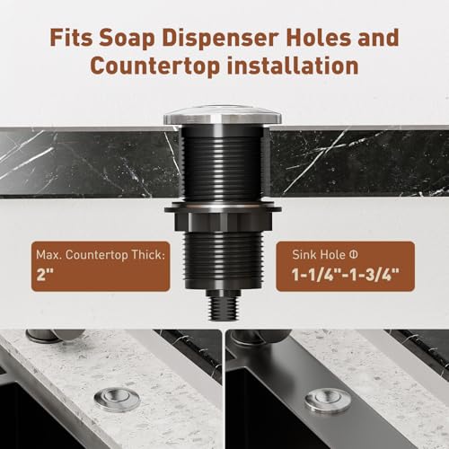 Garbage Disposal Air Switch Kit Dual Outlet (Brushed Stainless Steel)