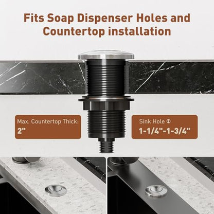 Garbage Disposal Air Switch Kit Dual Outlet (Brushed Stainless Steel)