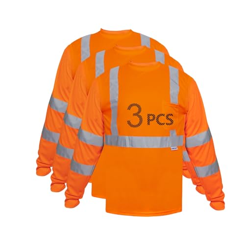 High Visibility Long Sleeve Reflective Safety Shirt for Working