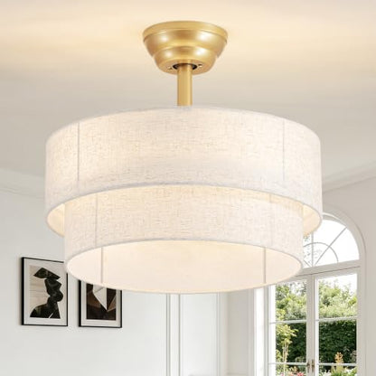 18.5 Inch Fabric Woven Ceiling Fan with Remote