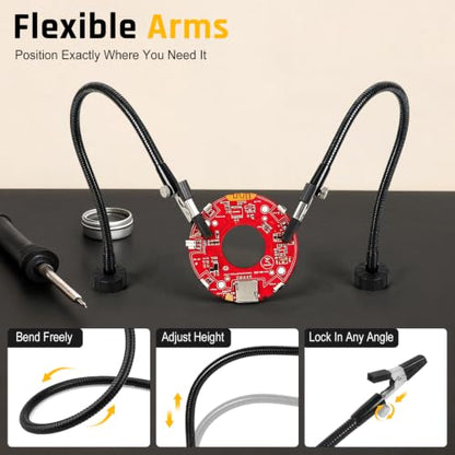 Magnetic Flexible Gooseneck Metal Magnetic Helping Hands Soldering Third Hand Tool