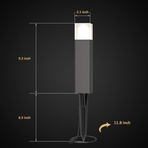 Low Voltage Pathway Lights Landscape Lighting Path Light with Replacement Bulb 1.2W 80 Lumens 2700K Outdoor Lights