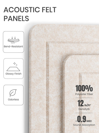Large Arched Felt Bulletin Board 35.4''×23.6'' (Oatmeal)
