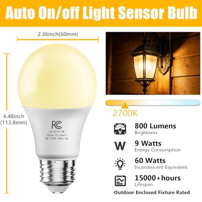 A19 Dusk to Dawn Light Bulbs