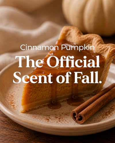 Cinnamon Pumpkin Scented Candle Fall Baking Spice Aroma for Halloween Decor (Large Jar / Cinnamon Pumpkin)