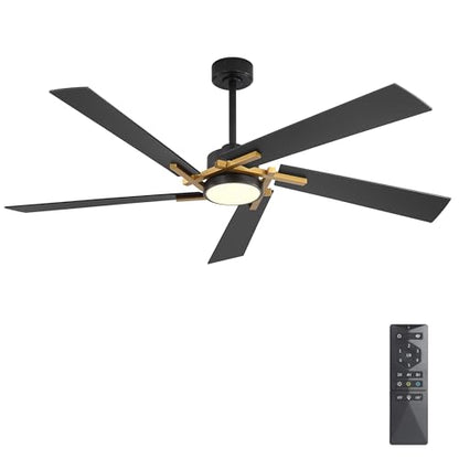 64 Inch Ceiling Fan with Light and Remote