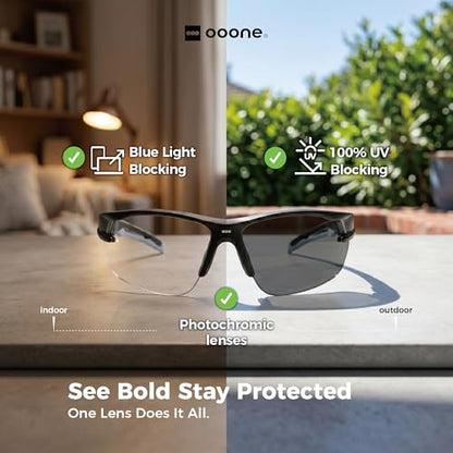 ANSI Z87+ Safety Glasses (Photochromic Black)