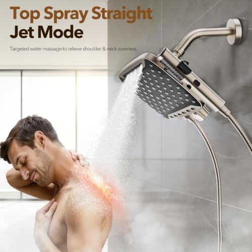 High Pressure Rain Shower Head with Handheld Spray