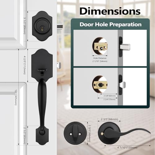 Modern Wave Exterior Door Handle Set