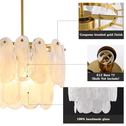 Modern Large Crystal Glass Chandelier