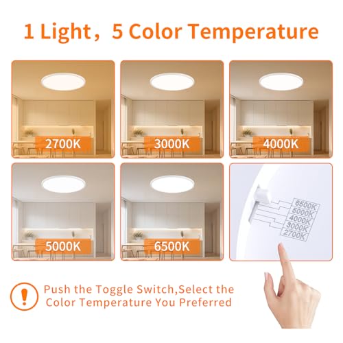 15.8inch Dimmable LED Flush Mount Ceiling Light