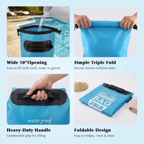 Heavy Duty Pool Ladder Weights 2 Pack 25