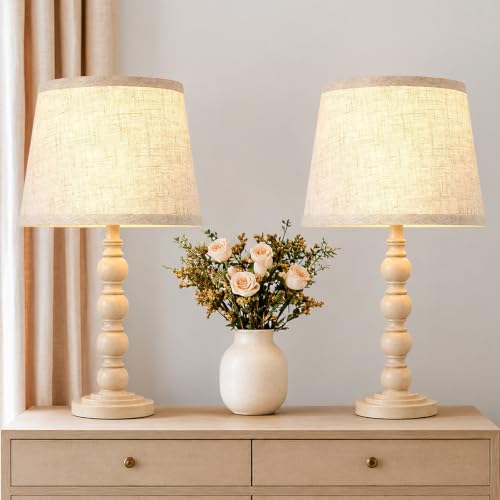 Traditional 21" Rustic Table Lamp Set of 2 for Living Room