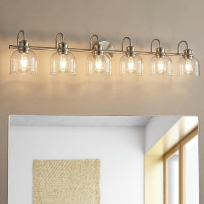 6 Lights 48" Bathroom Vanity Light Fixtures (Brushed Nickel / 6 Lights)