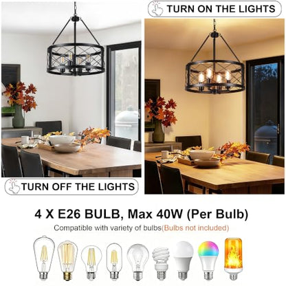 Black Farmhouse Chandelier
